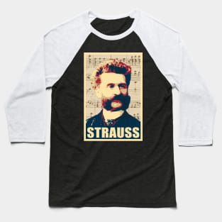 Johann Strauss II musical notes Baseball T-Shirt